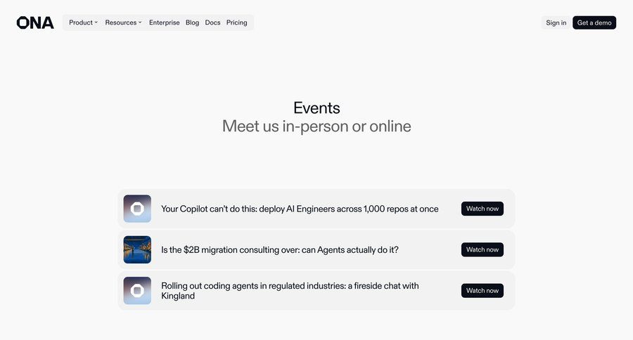 Ona
				events ui page example