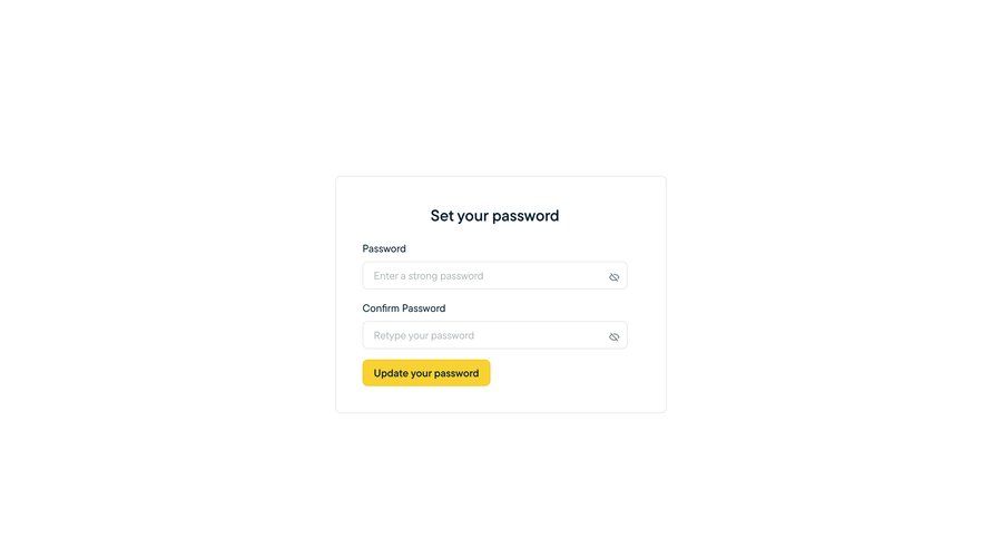 Sprig
				password reset page example