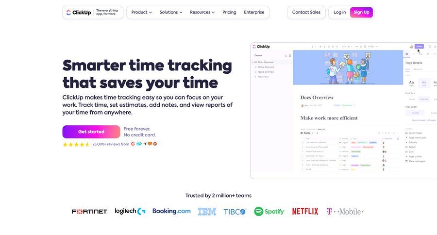 ClickUp
			 features management chrome extension features ui page example