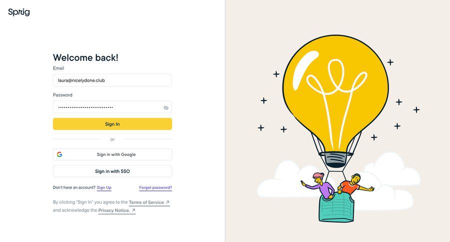Sprig
				signin page example