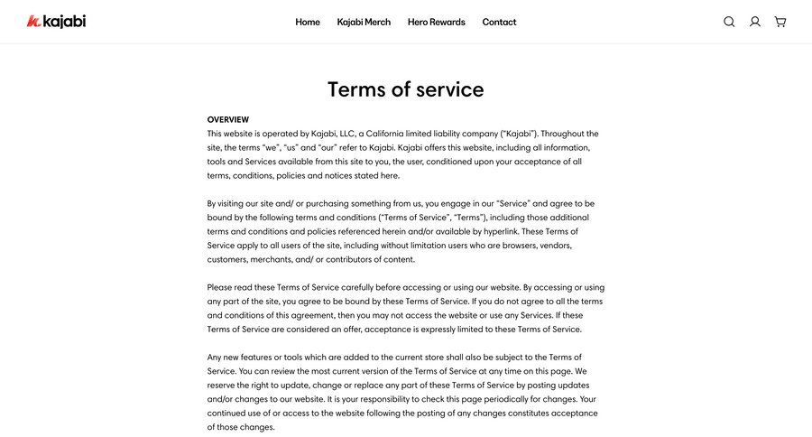 Kajabi
			 user termination transaction history ui page example