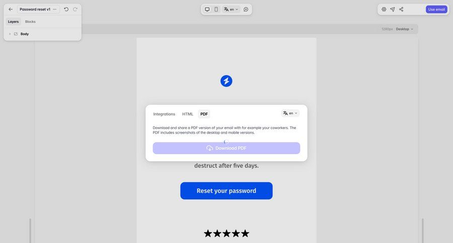 Tabular
			 collaboration editor export email download ui page example