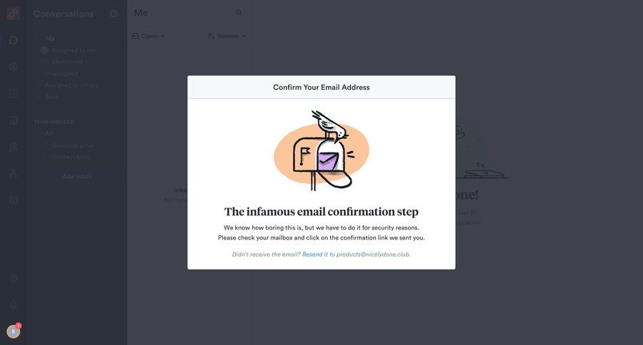 Overloop
				signup page example