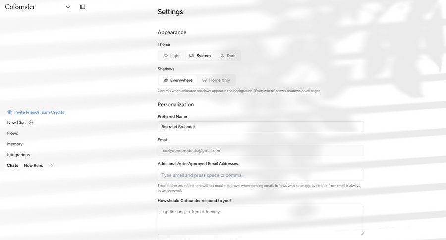 Cofounder
				profile ui page example