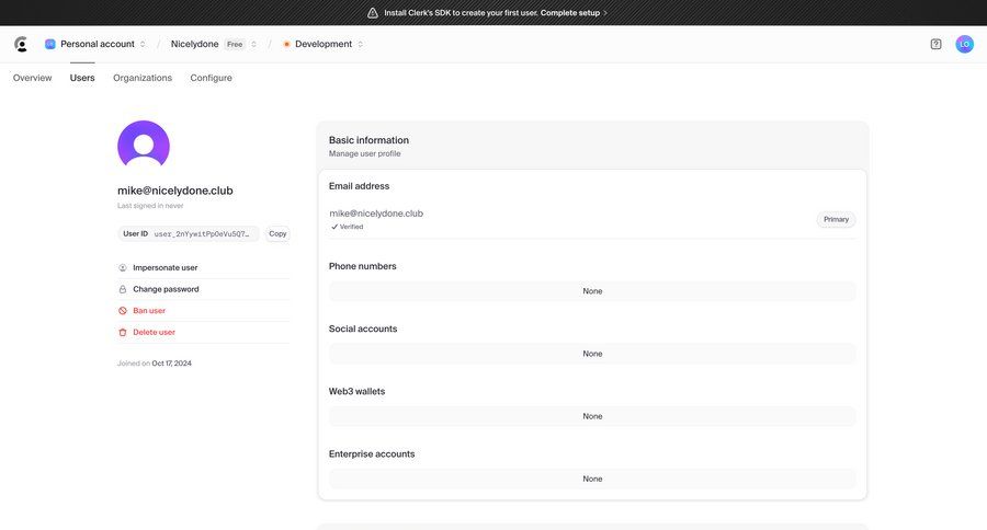 Clerk
			 settings user management account management form account settings password management user permissions user profile user change password modern enterprise settings permissions ui page example