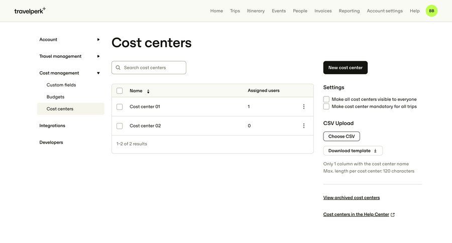 Travelperk
			 bulk upload ui page example