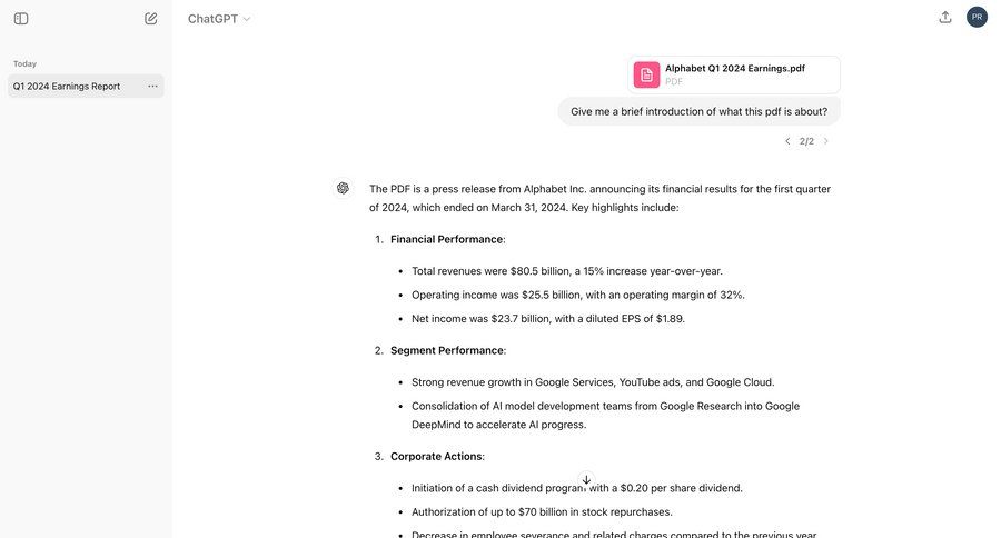 ChatGPT
			 finance data analysis conversational ui virtual assistant message data visualization press release chat interface table conversational review code snippet ui page example