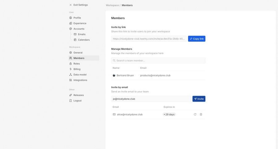 Twenty
			 collaboration settings team collaboration sidebar navigation user management onboarding form list management user invitation sidebar ui page example