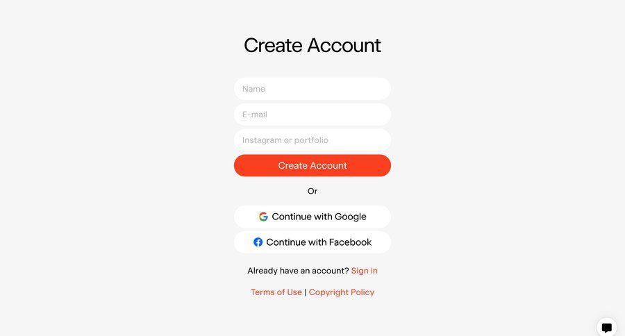 Exactly
				signup page example