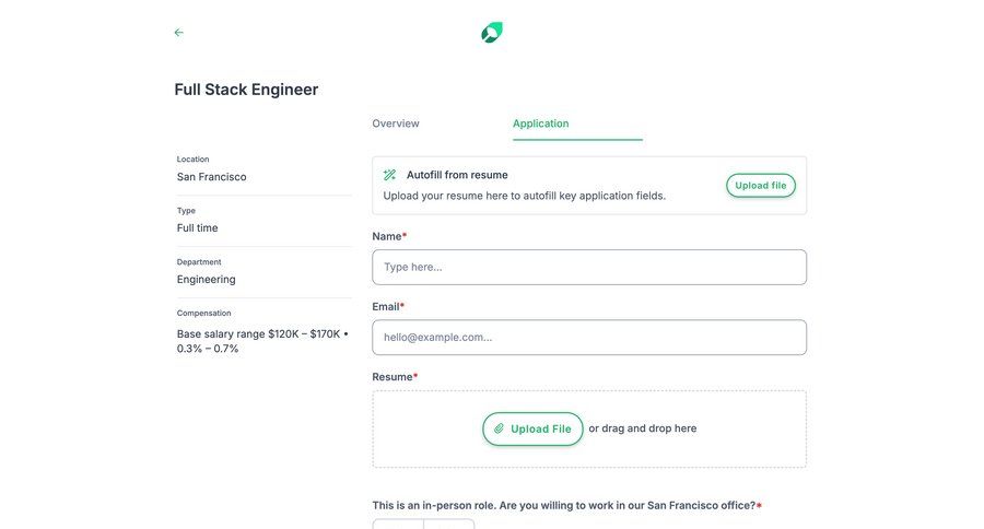 Mintlify
			 drag & drop upload file career jobs job ui page example