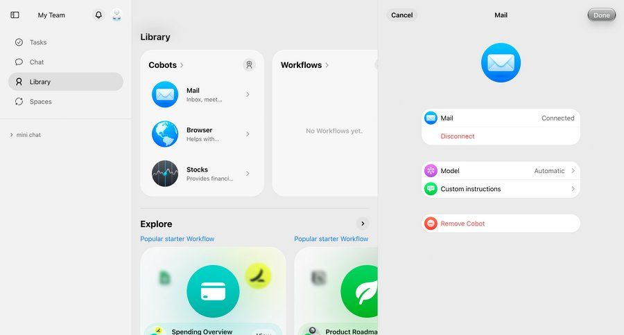 Cobot
			 configuration settings integration management integration ui page example