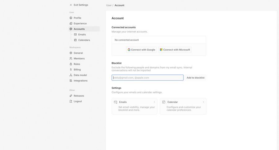 Twenty
			settings account settings integration settings settings account management onboarding account setup account settings email sidebar ui page example