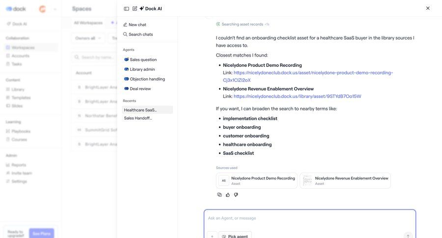 Dock
			 modern sidebar onboarding customer support documentation sidebar navigation workspace management ai chat knowledge base ai assistance conversational interface assets ui page example