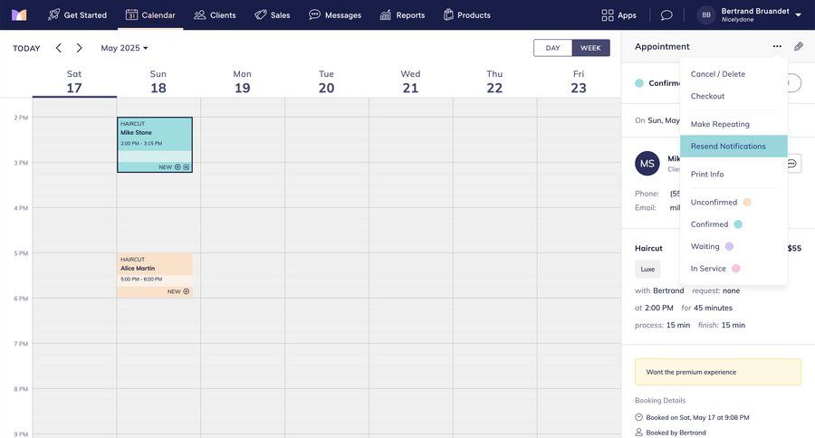 Mangomint
			notification detail page calendars grid calendar screen menu ui page example