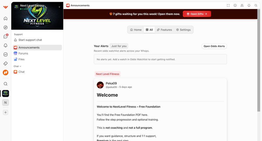 Whop
				notification ui page example