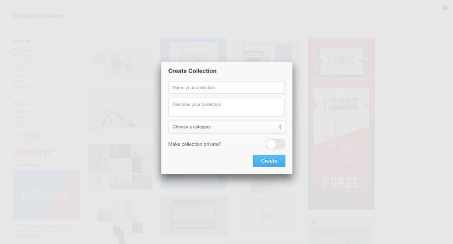 Designspiration
				create page example