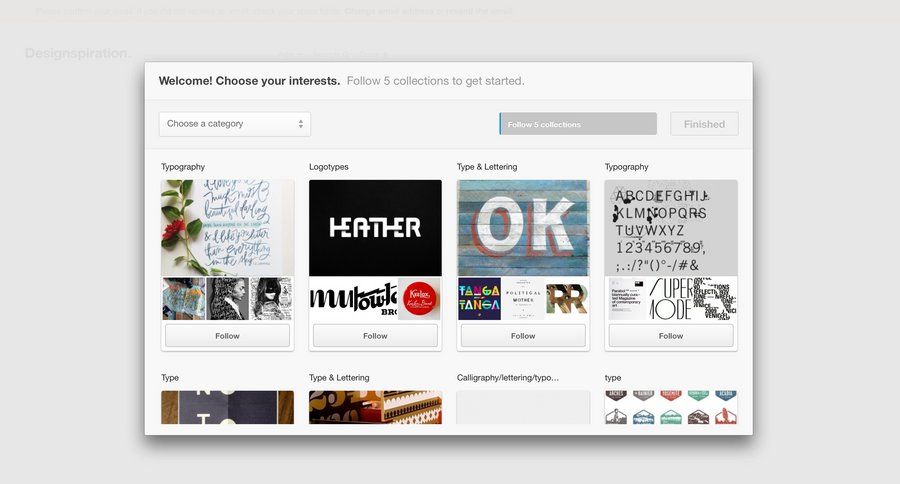 Designspiration
				onboarding page example