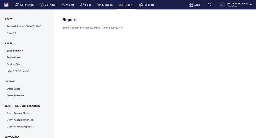 Mangomint
			 sidebar navigation full-screen layout sidebar analytics ui page example