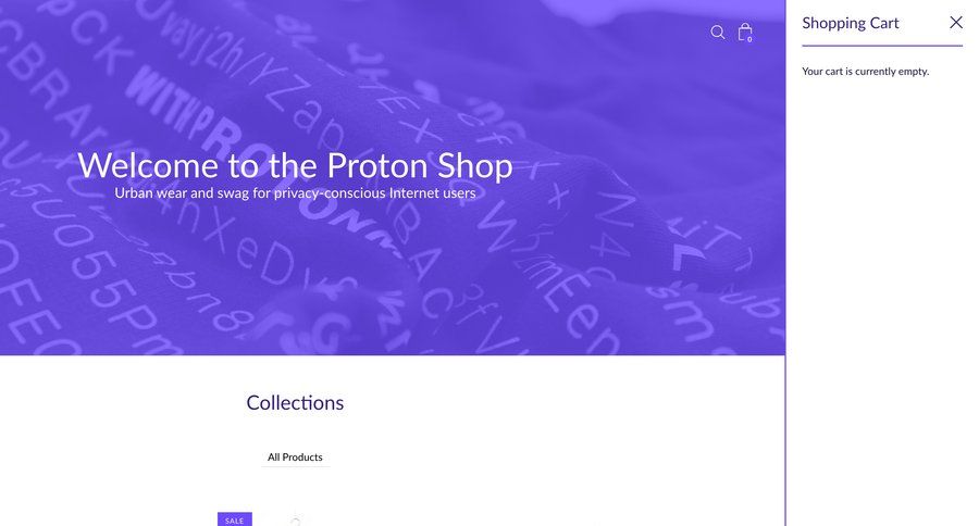 Proton
				shopping cart ui page example