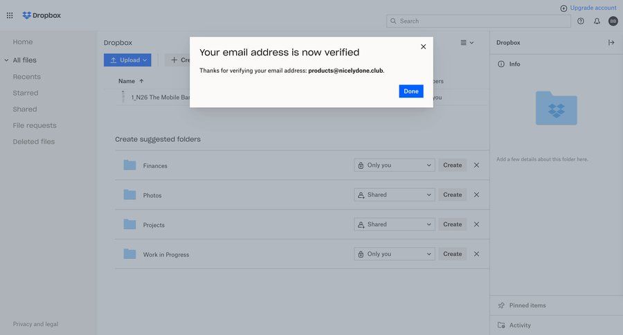Dropbox
			             ux ui design