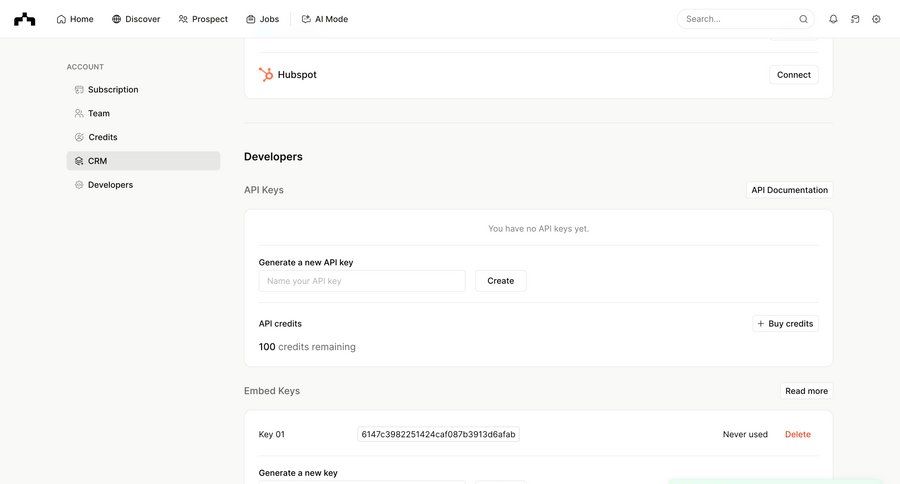 The org
			 configuration settings sidebar navigation form account setup account settings buy credits message integration ui page example
