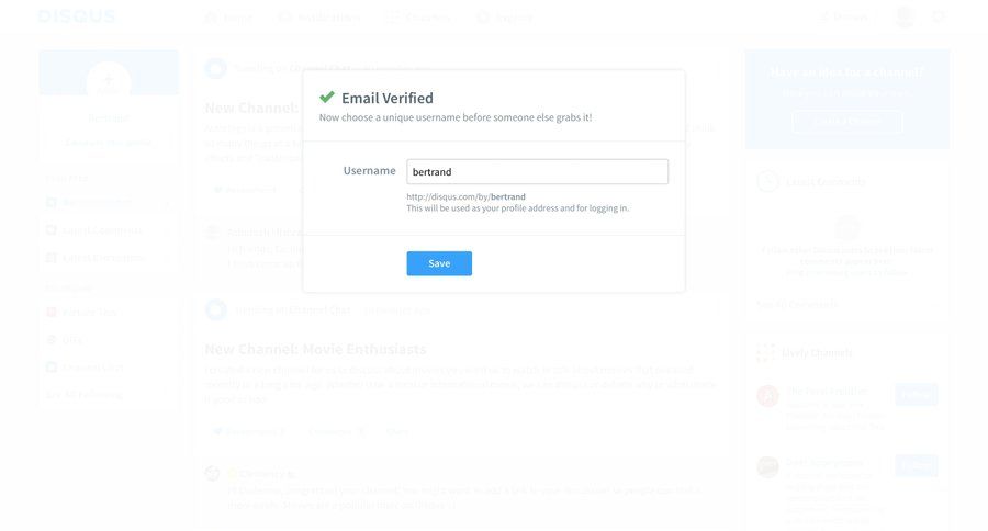 Disqus
				signup page example