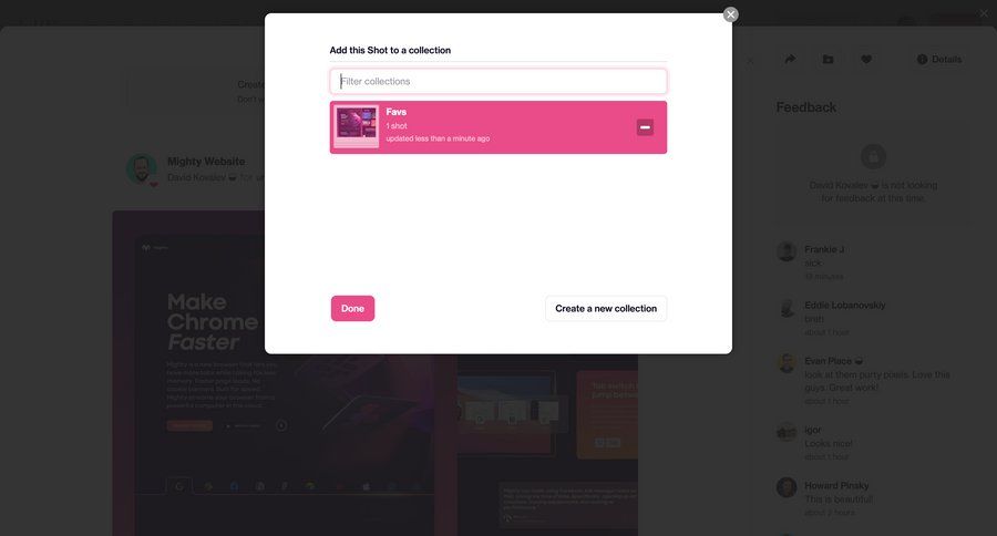 Dribbble
			  ux ui design
