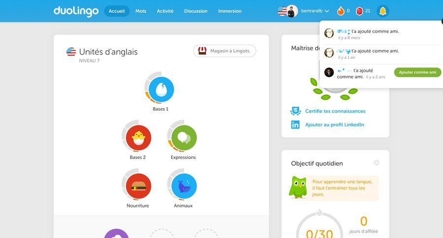 Duolingo
				dropdown & other states page example