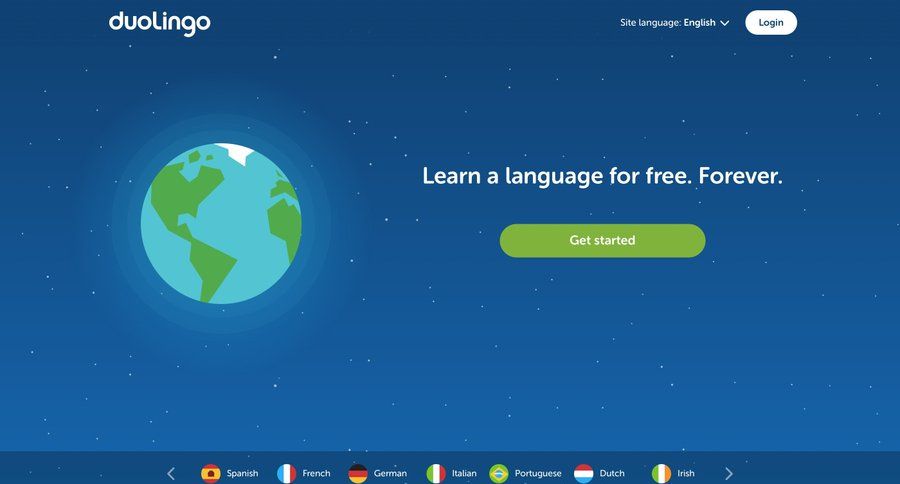 Duolingo
				 page example