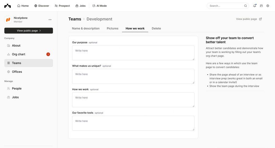 The org
			settings form team settings configuration settings grid form sidebar ui page example