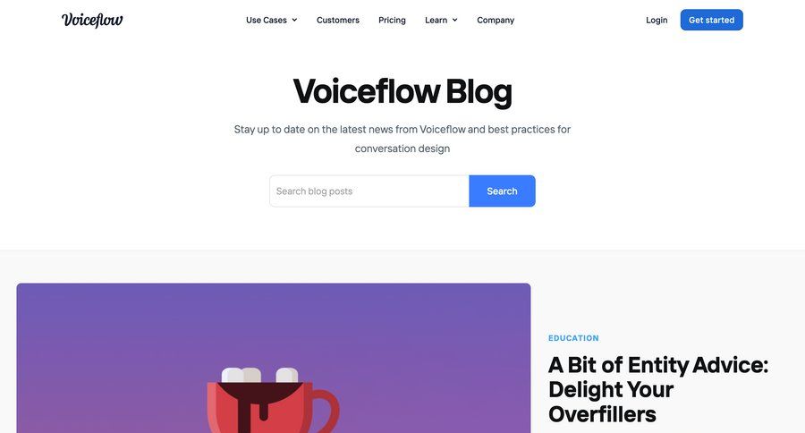 Voiceflow
				blog page example