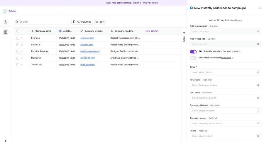 Freckle
			 modal screen data management settings grid onboarding form automation import data campaign management sidebar data import table ui page example