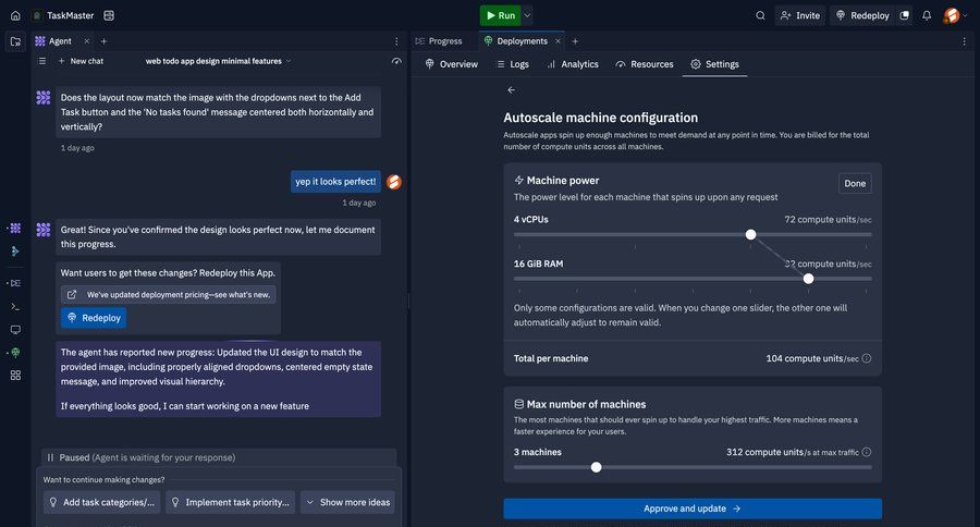 Replit
			 configuration settings machine learning empty state illustration parameters ui page example