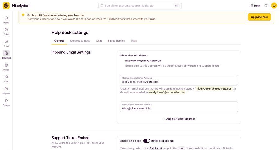 Outseta
			settings form account settings integration settings configuration settings form email sidebar ui page example