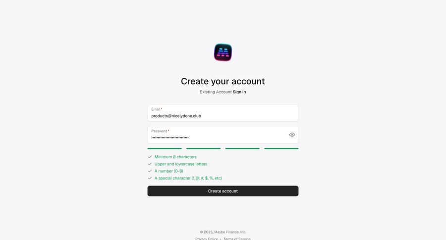 Maybe Finance screen example