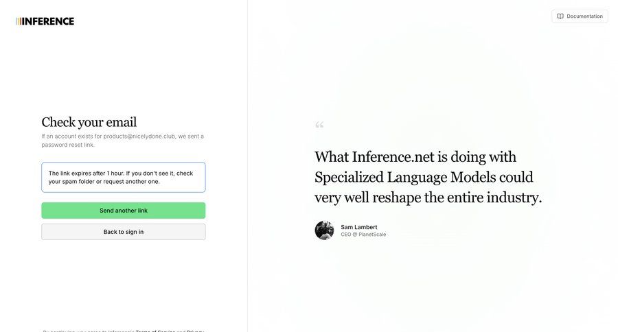 Inference
				password reset ui page example