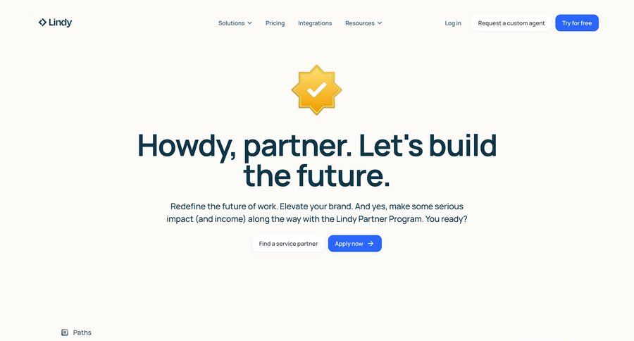 Lindy
				partner program & affiliation ui page example