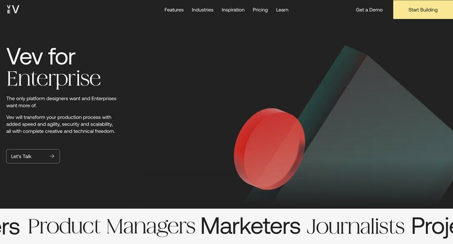 Vev
			enterprise enterprise ui page example