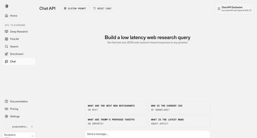 Parallel
			 sidebar navigation artificial intelligence chat ui page example