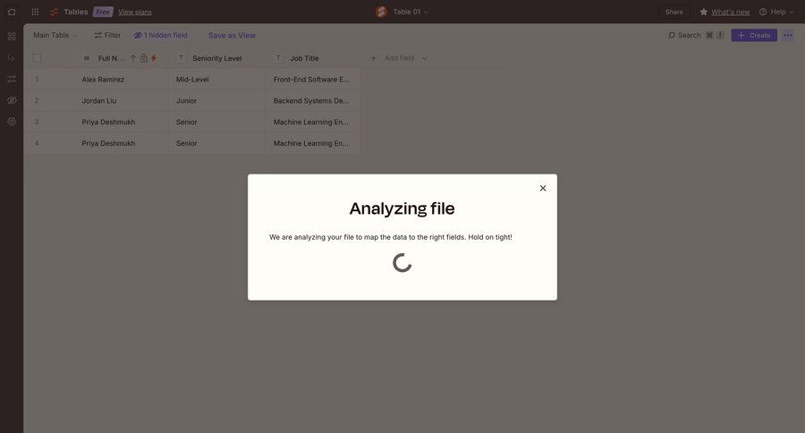 Zapier
			import list loading state table data management import data data analysis data mapping data import import file table ui page example