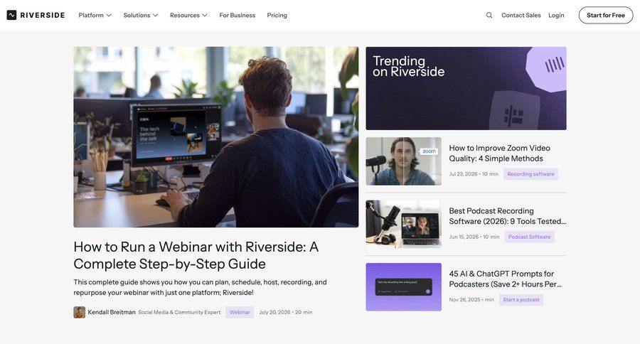 Riverside
			article blog newsletter signup ui page example