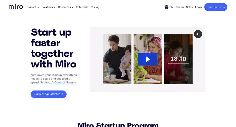 Miro
			startup & non-profit program map view free tier world map press release ui page example