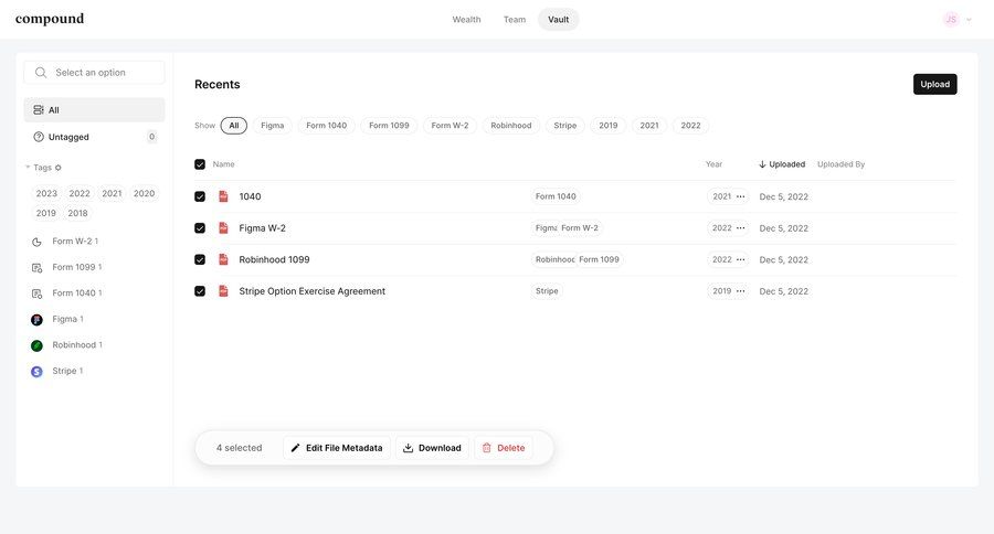 Compound Planning
			table bulk actions finance file upload document management file management file list screen bulk import bulk delete bulk edit bulk upload bulk archive dropdown filters sidebar menu upload file table ui page example