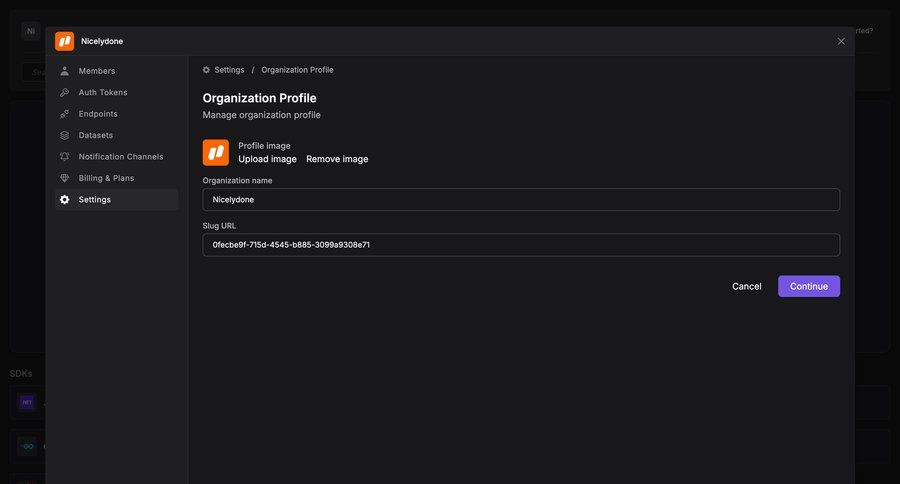Dash0
			 settings onboarding form profile settings profile management upload image ui page example