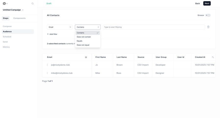 Loops
				list ui page example