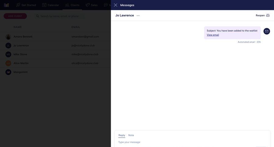 Mangomint
				notification ui page example