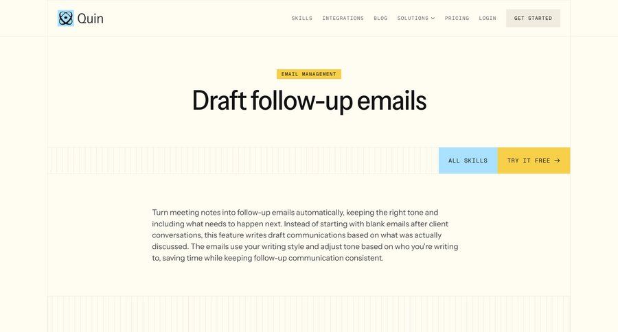 Quin
				detail page ui page example