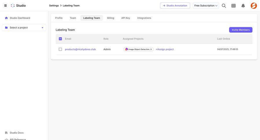 Scale
			settings list team invite teammate project management artificial intelligence table ui page example