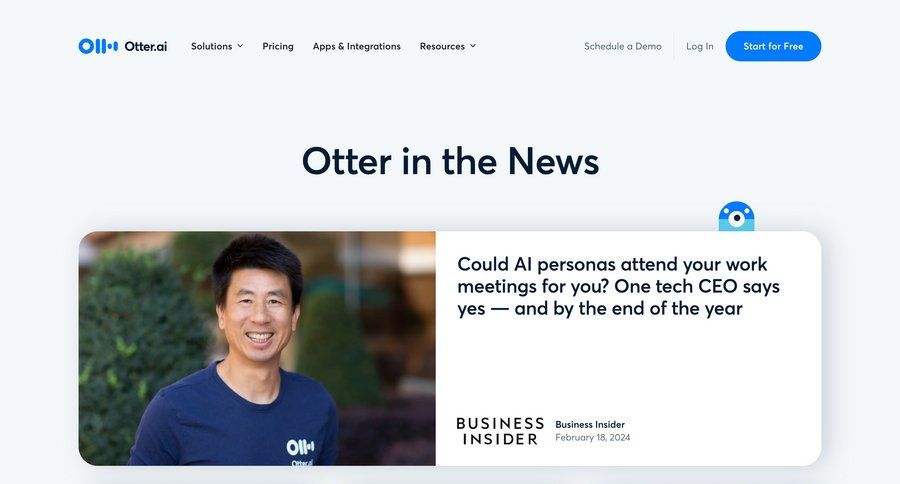 Otter
			press announcement tips transcript chrome extension press release call transcript rp ui page example