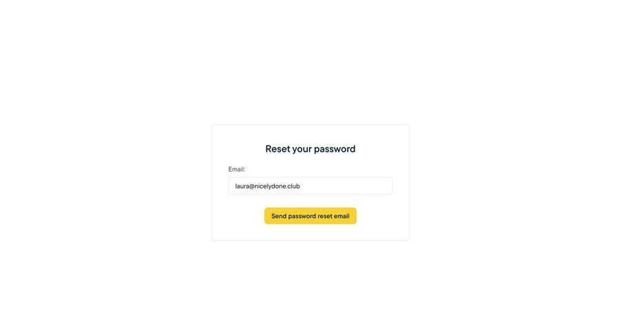 Sprig
				password reset page example